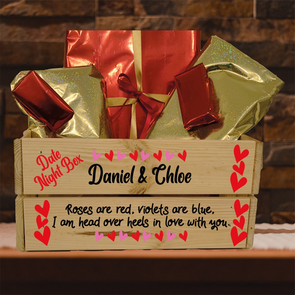 Personalised Date Night Crate Roses Are Red Ellie Charles